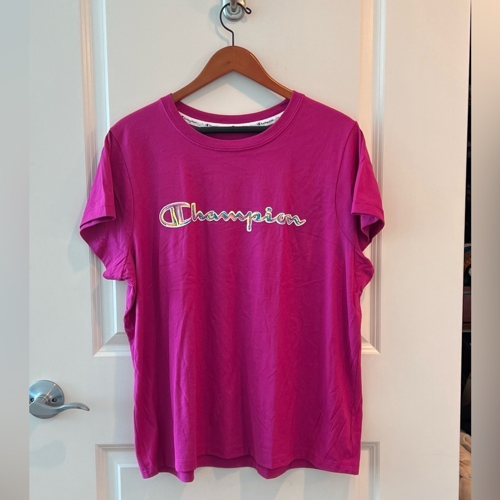 Champion Magenta Short Sleeve Tee